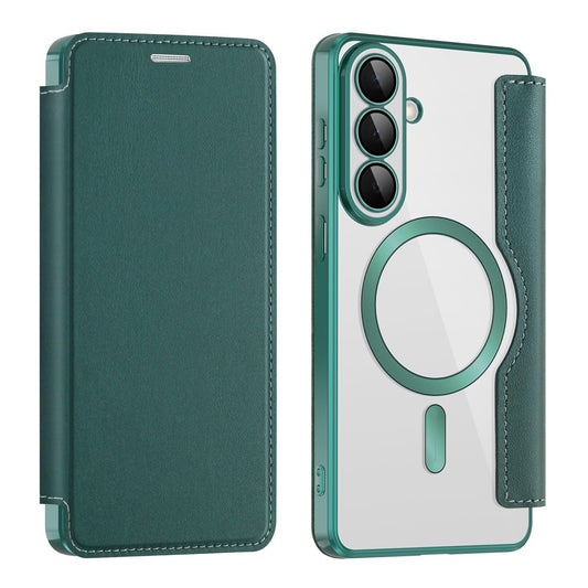 Funda MagSafe para Samsung Galaxy S26, Techsuit, SmartMag Book, Verde