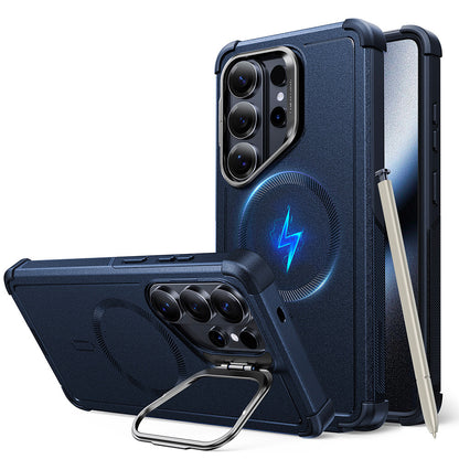 Funda MagSafe para Samsung Galaxy S26 Ultra S948, ESR, Cyber Armor Kickstand, Azul