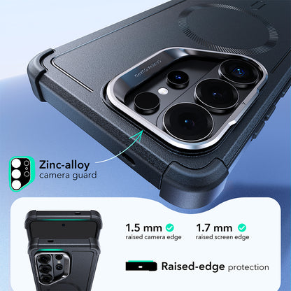 Funda MagSafe para Samsung Galaxy S26 Ultra S948, ESR, Cyber Armor Kickstand, Azul