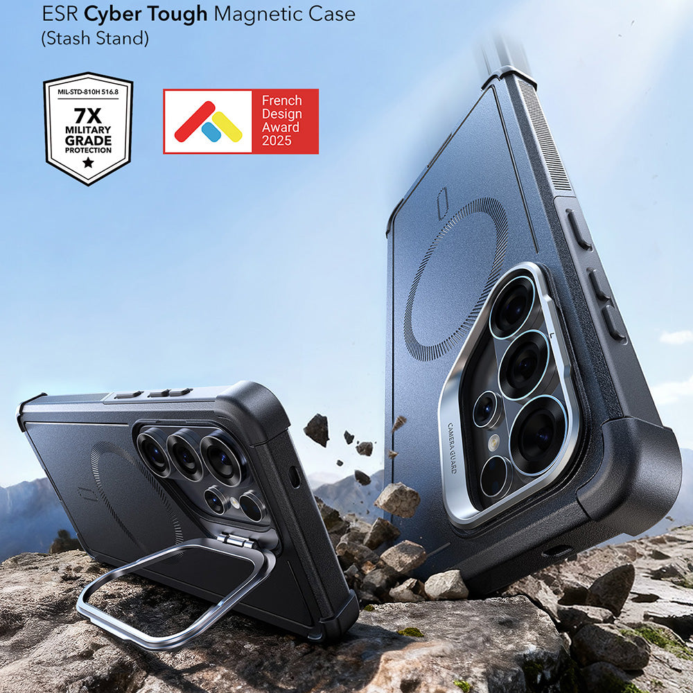 MagSafe Case for Samsung Galaxy S26 Ultra S948, ESR, Cyber Armor Kickstand, Black