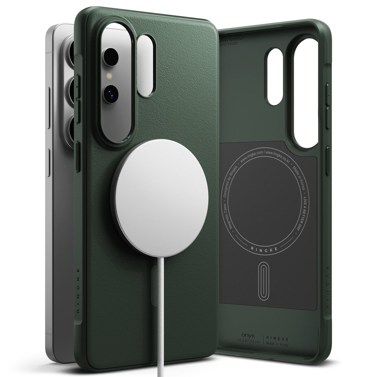 Funda MagSafe para Samsung Galaxy S26 Ultra, Ringke, Onyx, Verde Oscuro