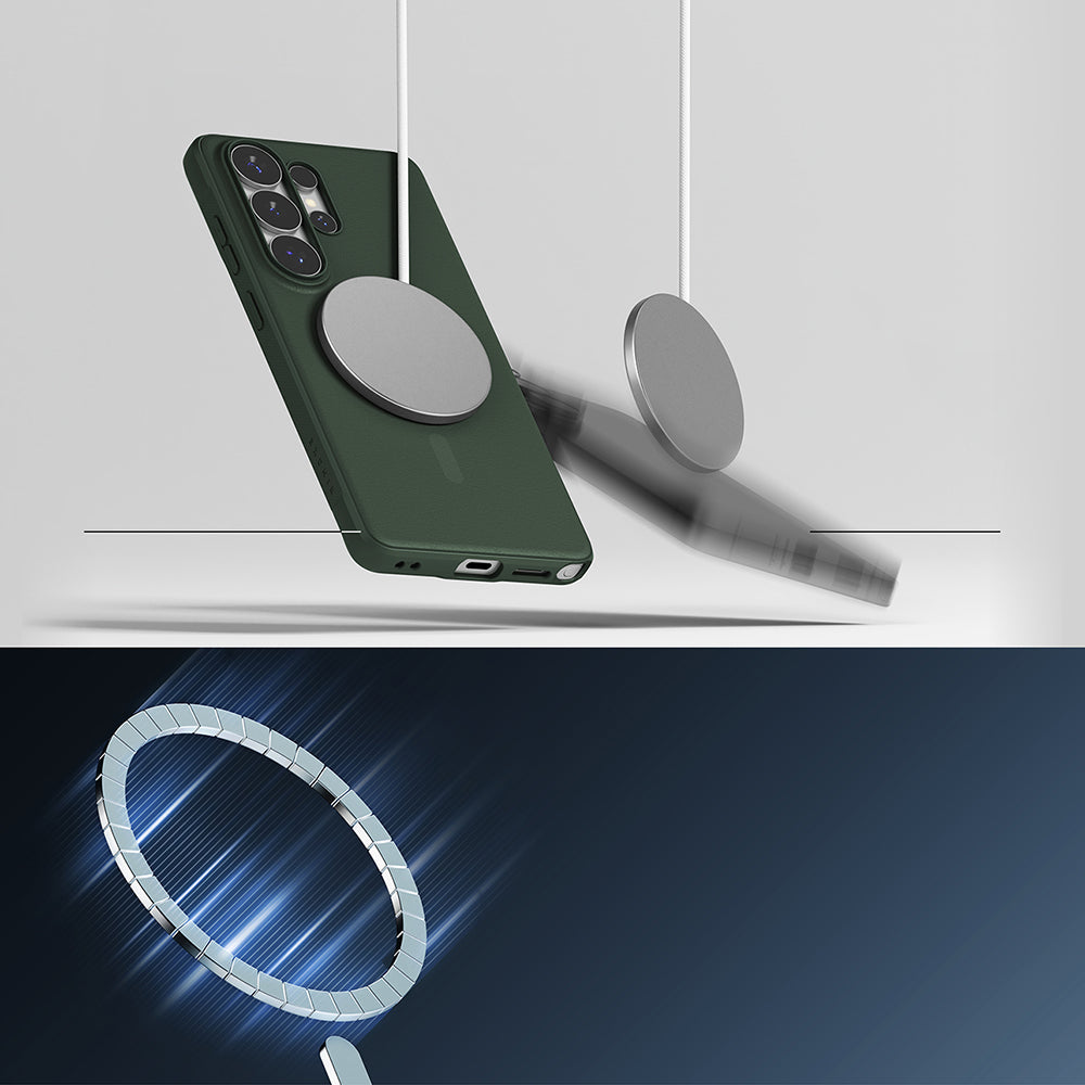 Funda MagSafe para Samsung Galaxy S26 Ultra, Ringke, Onyx, Verde Oscuro