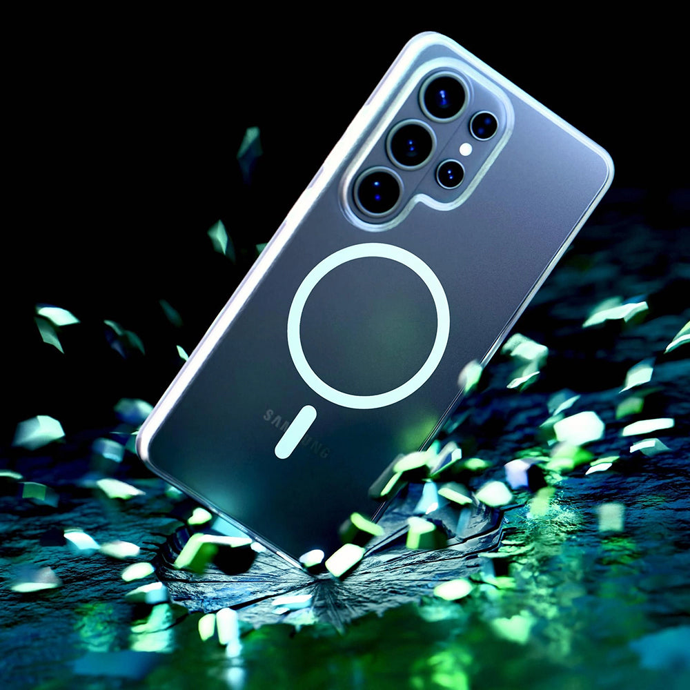 MagSafe Case for Samsung Galaxy S26 Ultra S948, 3MK, Clear MagCase, Transparent