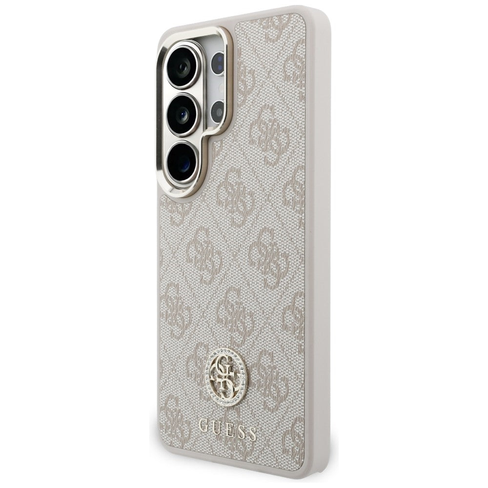 Funda MagSafe para Samsung Galaxy S26 Ultra S948, GUESS, 4G Big Rhinestone Triangle Strap, Rosa