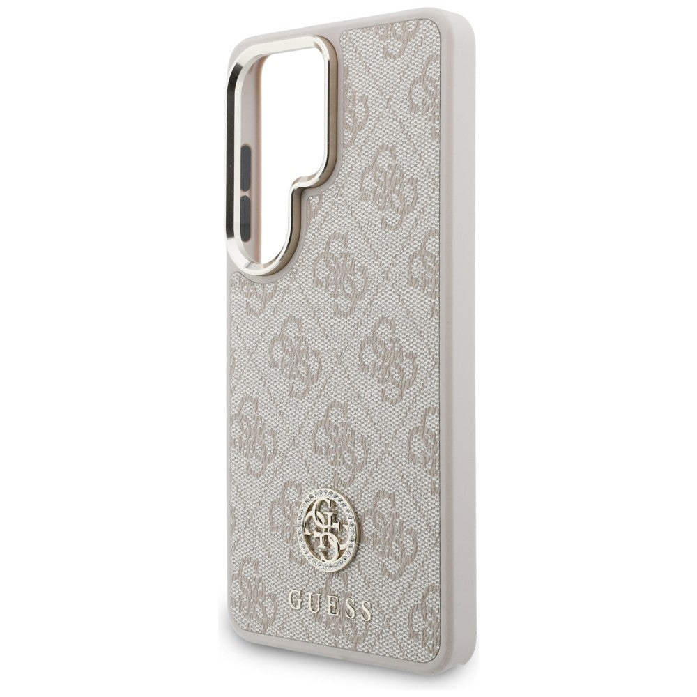 Funda MagSafe para Samsung Galaxy S26 Ultra S948, GUESS, 4G Big Rhinestone Triangle Strap, Rosa