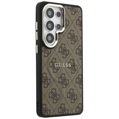Funda MagSafe para Samsung Galaxy S26 Ultra S948, Guess, 4G Embossed Ring, Marrón