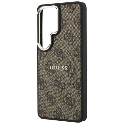 Funda MagSafe para Samsung Galaxy S26 Ultra S948, Guess, 4G Embossed Ring, Marrón