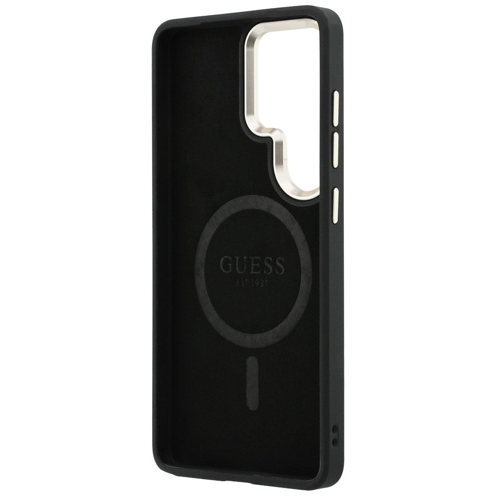 Funda MagSafe para Samsung Galaxy S26 Ultra S948, Guess, 4G Embossed Ring, Marrón