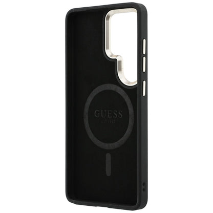 Funda MagSafe para Samsung Galaxy S26 Ultra S948, Guess, 4G Embossed Ring, Marrón