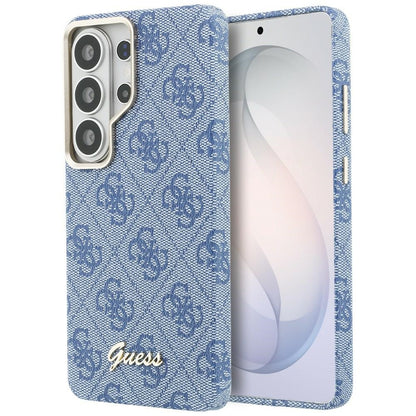 Funda MagSafe para Samsung Galaxy S26 Ultra S948, Guess, 4G Script Logo, Azul