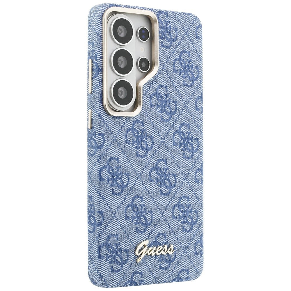 Funda MagSafe para Samsung Galaxy S26 Ultra S948, Guess, 4G Script Logo, Azul