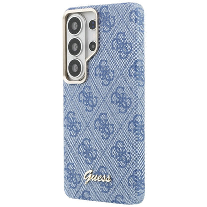 Funda MagSafe para Samsung Galaxy S26 Ultra S948, Guess, 4G Script Logo, Azul