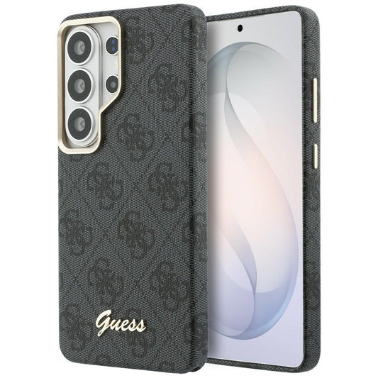 Funda MagSafe para Samsung Galaxy S26 Ultra S948, Guess, 4G Script Logo, Negra