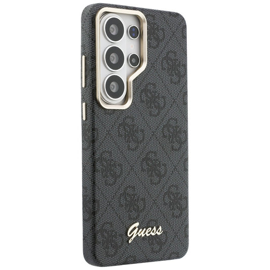 Funda MagSafe para Samsung Galaxy S26 Ultra S948, Guess, 4G Script Logo, Negra
