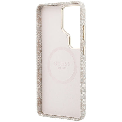 Funda MagSafe para Samsung Galaxy S26 Ultra S948, Guess, 4G Script Logo, Rosa