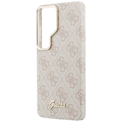 Funda MagSafe para Samsung Galaxy S26 Ultra S948, Guess, 4G Script Logo, Rosa