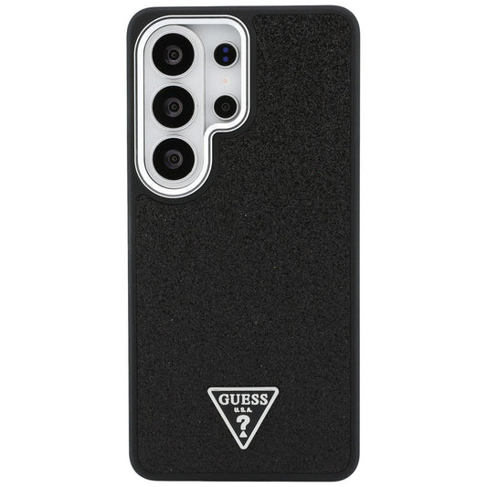 Funda MagSafe para Samsung Galaxy S26 Ultra S948, Guess, Fixed Glitter Triangle Logo, Negra