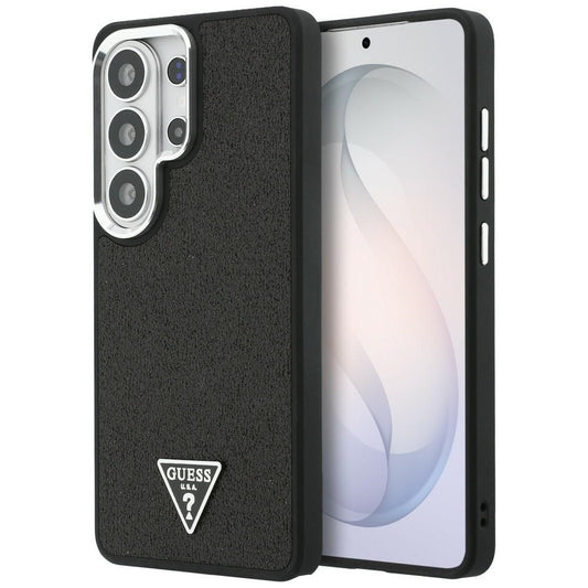Funda MagSafe para Samsung Galaxy S26 Ultra S948, Guess, Fixed Glitter Triangle Logo, Negra