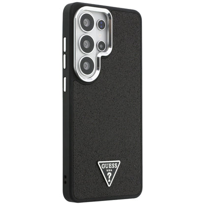 Funda MagSafe para Samsung Galaxy S26 Ultra S948, Guess, Fixed Glitter Triangle Logo, Negra
