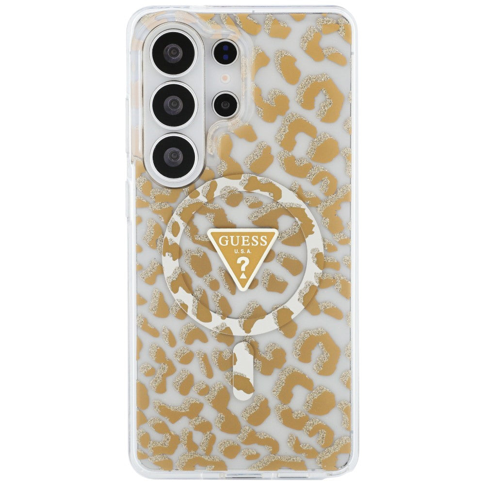 Funda MagSafe para Samsung Galaxy S26 Ultra S948, Guess, IML Leopard Pattern, Marrón