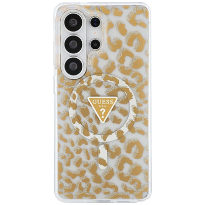 Funda MagSafe para Samsung Galaxy S26 Ultra S948, Guess, IML Leopard Pattern, Marrón