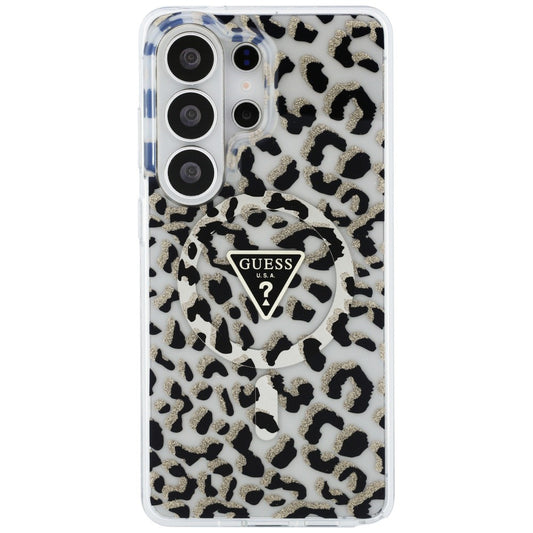 Funda MagSafe para Samsung Galaxy S26 Ultra S948, Guess, IML Leopard Pattern, Negra