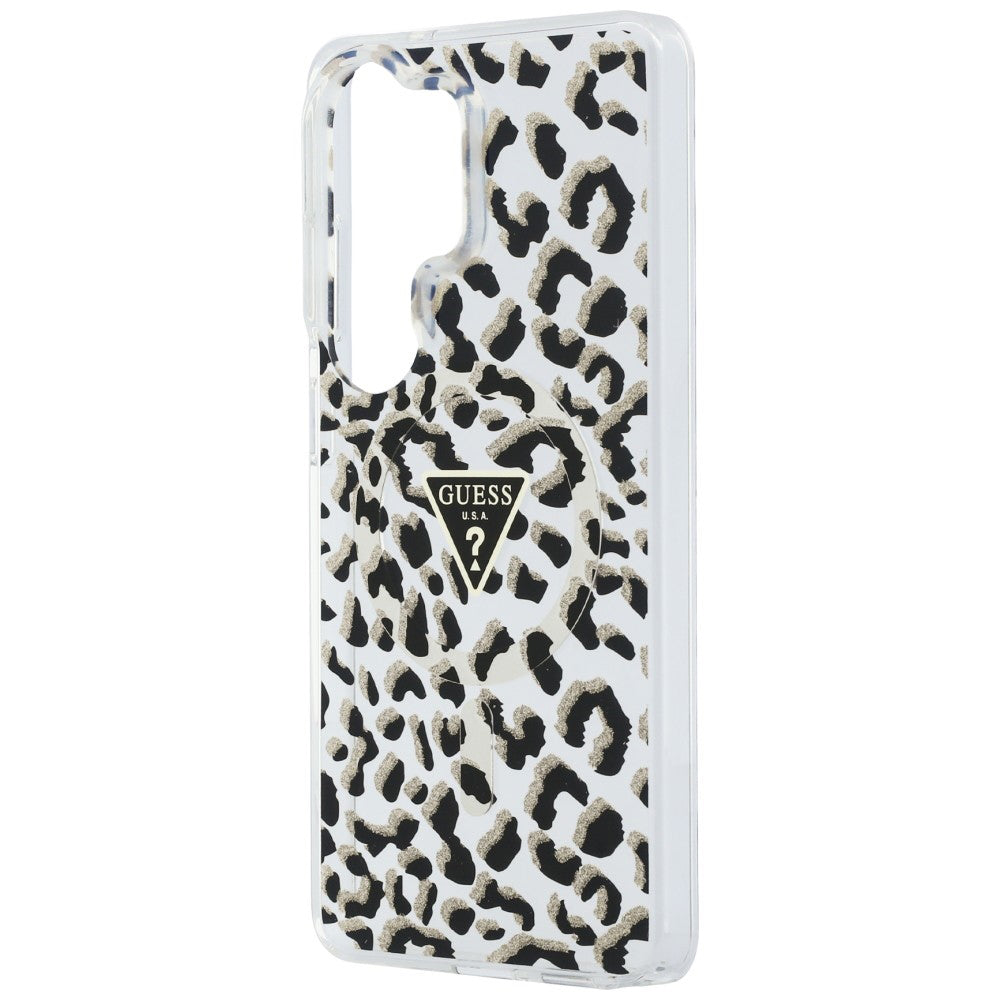 Funda MagSafe para Samsung Galaxy S26 Ultra S948, Guess, IML Leopard Pattern, Negra