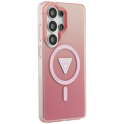 Funda MagSafe para Samsung Galaxy S26 Ultra S948, Guess, IML Gradient Triangle Logo, Rosa