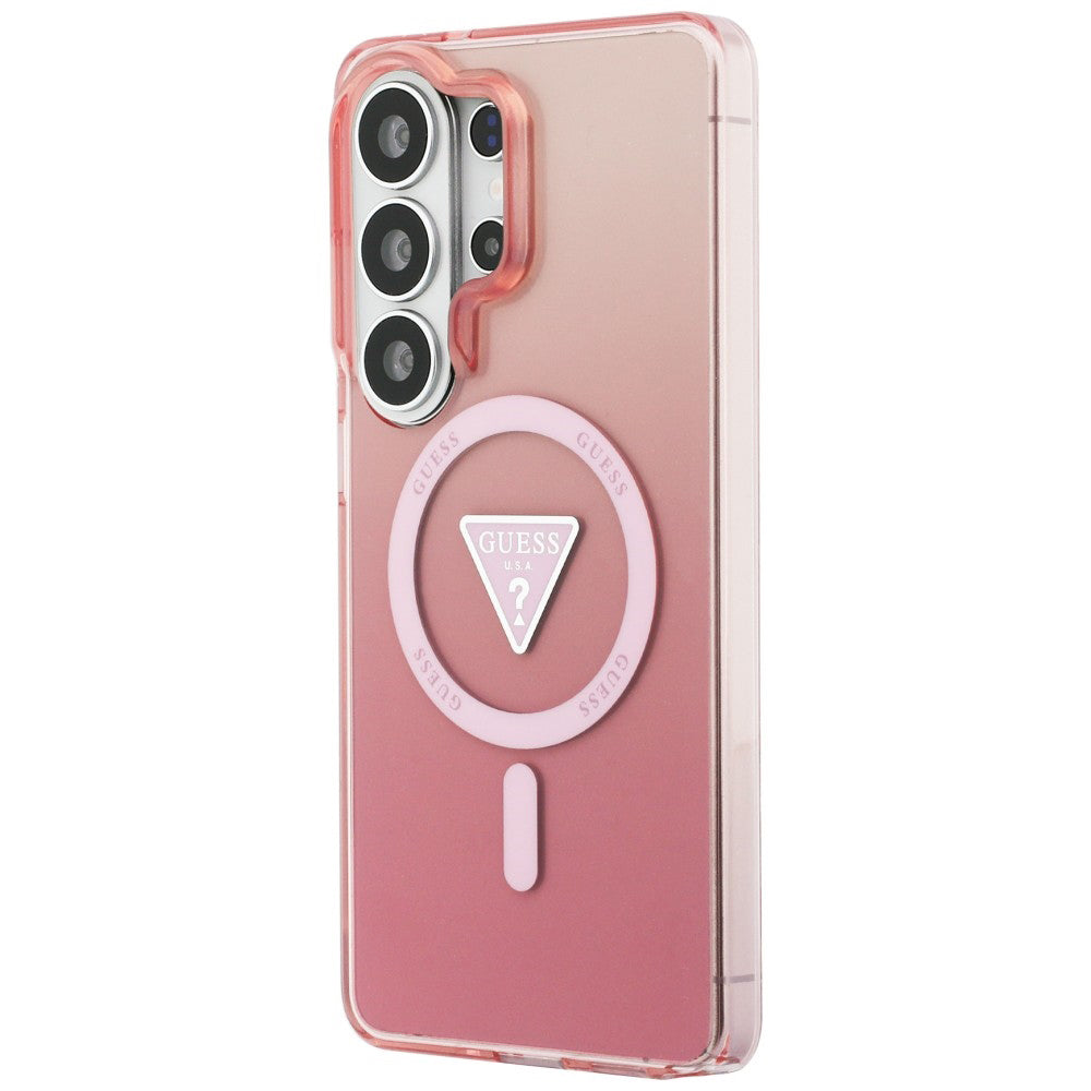 Funda MagSafe para Samsung Galaxy S26 Ultra S948, Guess, IML Gradient Triangle Logo, Rosa