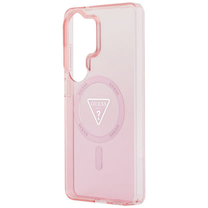Funda MagSafe para Samsung Galaxy S26 Ultra S948, Guess, IML Gradient Triangle Logo, Rosa