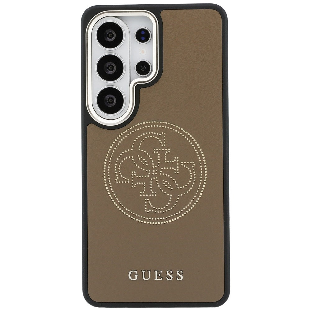 Funda MagSafe para Samsung Galaxy S26 Ultra S948, Guess, Logo Perforado, Marrón