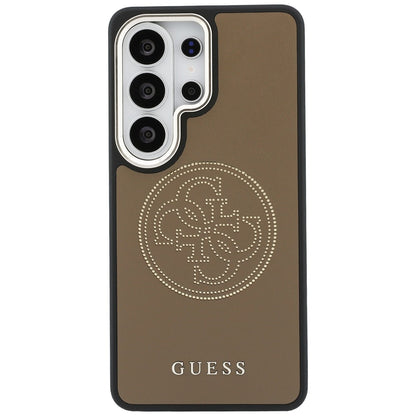 Funda MagSafe para Samsung Galaxy S26 Ultra S948, Guess, Logo Perforado, Marrón