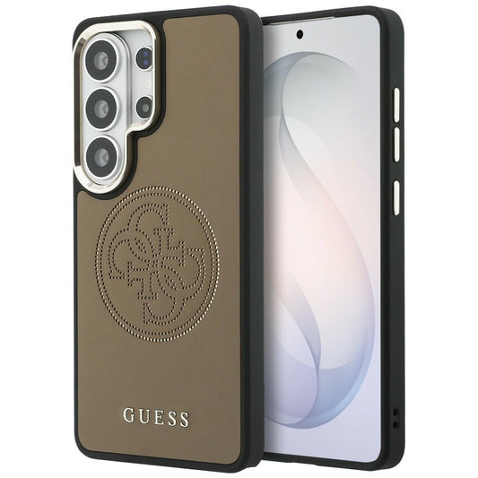 Funda MagSafe para Samsung Galaxy S26 Ultra S948, Guess, Logo Perforado, Marrón