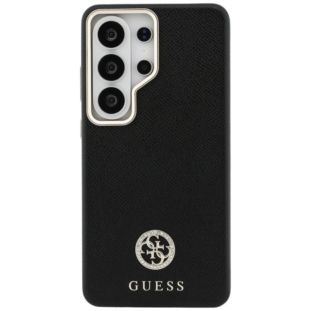 Funda MagSafe para Samsung Galaxy S26 Ultra S948, Guess, Rhinestone Round Logo, Negra