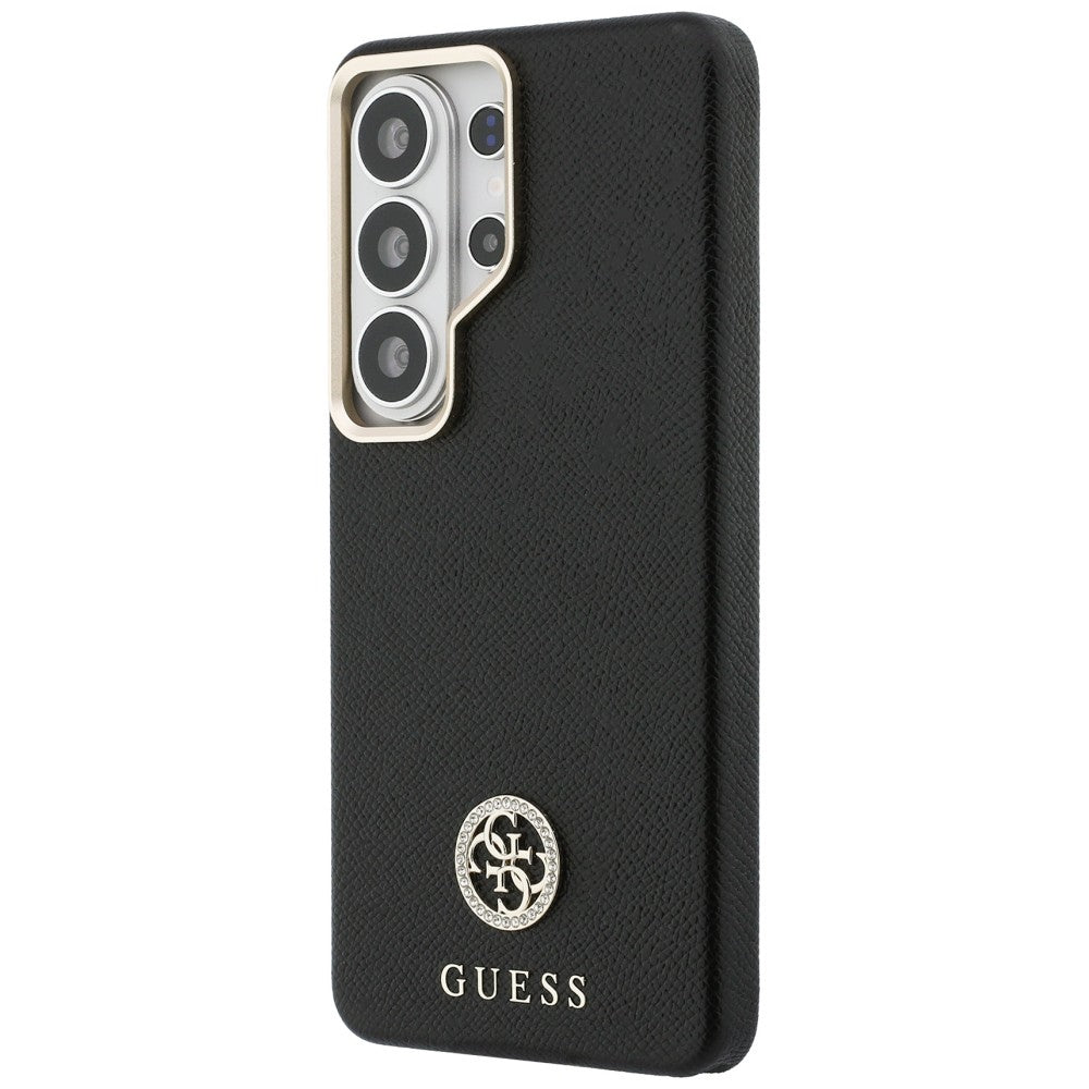 Funda MagSafe para Samsung Galaxy S26 Ultra S948, Guess, Rhinestone Round Logo, Negra