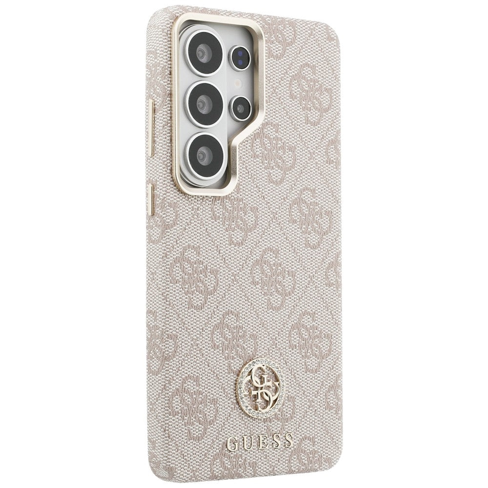 Funda MagSafe para Samsung Galaxy S26 Ultra S948, Guess, Rhinestone Round Logo, Rosa