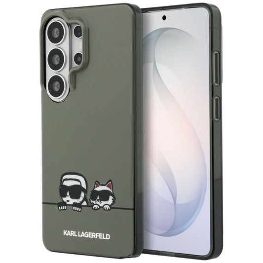 Funda MagSafe para Samsung Galaxy S26 Ultra S948, Karl Lagerfeld, IML Karl & Choupette Peekaboo Logo, Negra