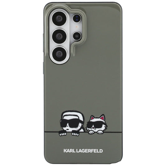 Funda MagSafe para Samsung Galaxy S26 Ultra S948, Karl Lagerfeld, IML Karl & Choupette Peekaboo Logo, Negra