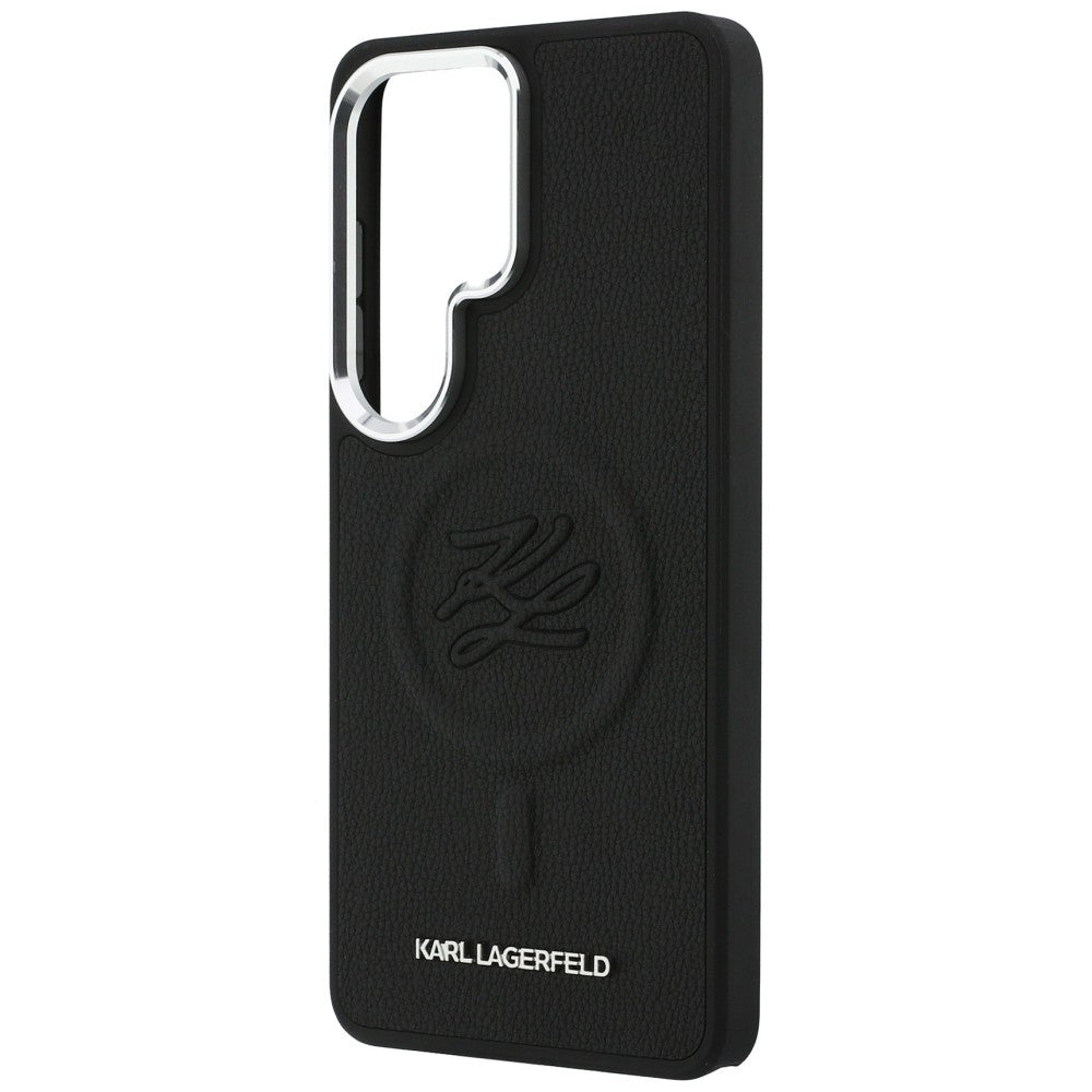 Funda MagSafe para Samsung Galaxy S26 Ultra S948, Karl Lagerfeld, Initial Logo Debossed, Negra