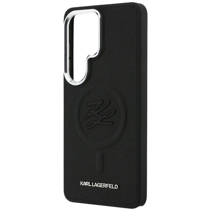 Funda MagSafe para Samsung Galaxy S26 Ultra S948, Karl Lagerfeld, Initial Logo Debossed, Negra