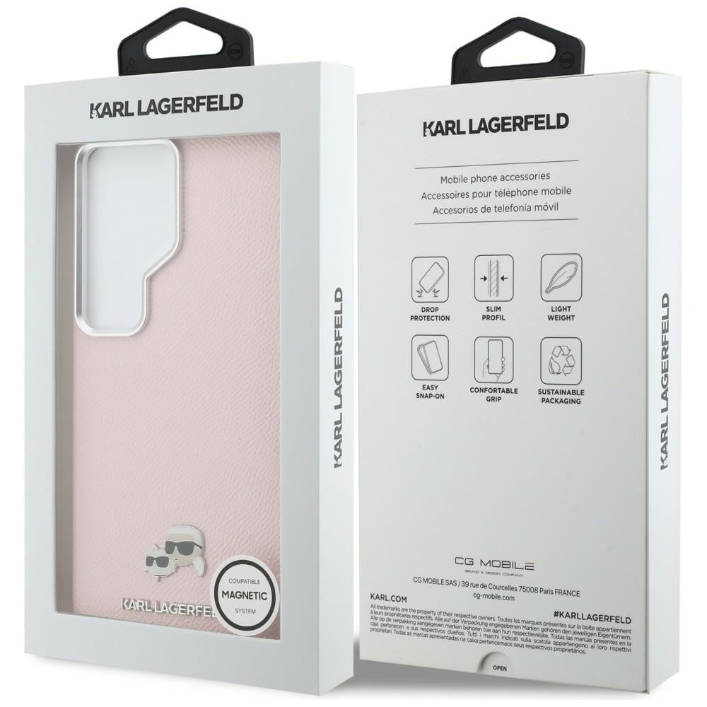 Funda MagSafe para Samsung Galaxy S26 Ultra S948, Karl Lagerfeld, Karl & Choupette Head's Pin, Rosa