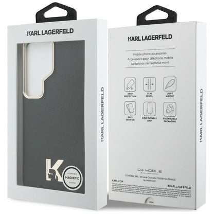 MagSafe Case for Samsung Galaxy S26 Ultra S948, Karl Lagerfeld, Karl Head Logo, Black