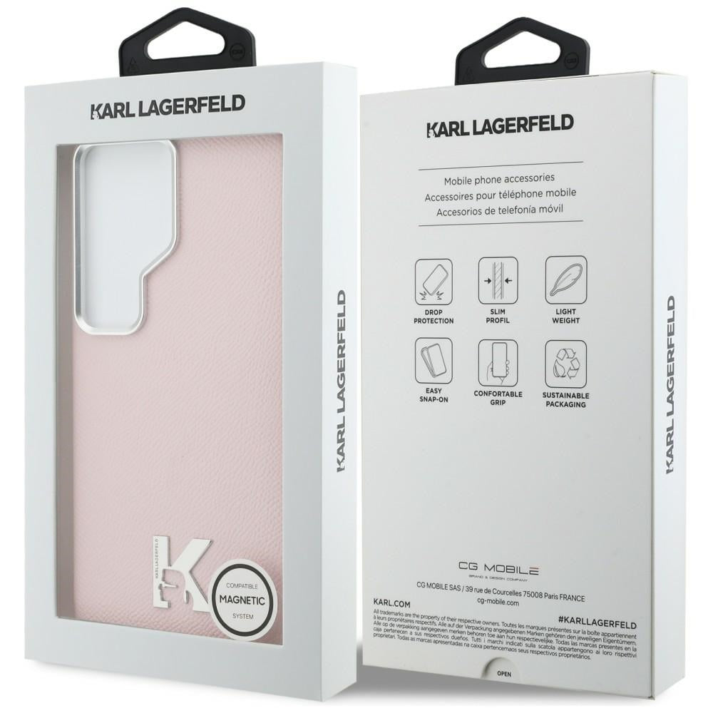 Funda MagSafe para Samsung Galaxy S26 Ultra S948, Karl Lagerfeld, Karl Head Logo, Rosa