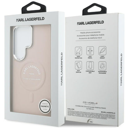 Funda MagSafe para Samsung Galaxy S26 Ultra S948, Karl Lagerfeld, Karl RSG Logo, Rosa
