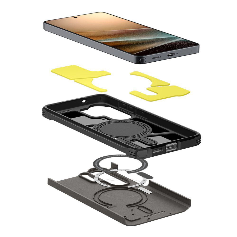 Funda MagSafe para Samsung Galaxy S26 Ultra S948, Spigen, Tough Armor, Gris ACS10685