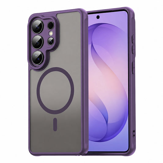 Funda MagSafe para Samsung Galaxy S26 Ultra S948, Techsuit, HaloFrost II con recortes individuales para la cámara, morada