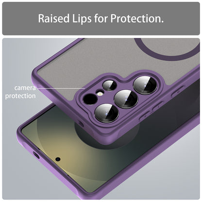 Funda MagSafe para Samsung Galaxy S26 Ultra S948, Techsuit, HaloFrost II con recortes individuales para la cámara, morada