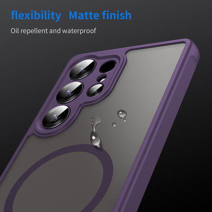 Funda MagSafe para Samsung Galaxy S26 Ultra S948, Techsuit, HaloFrost II con recortes individuales para la cámara, morada