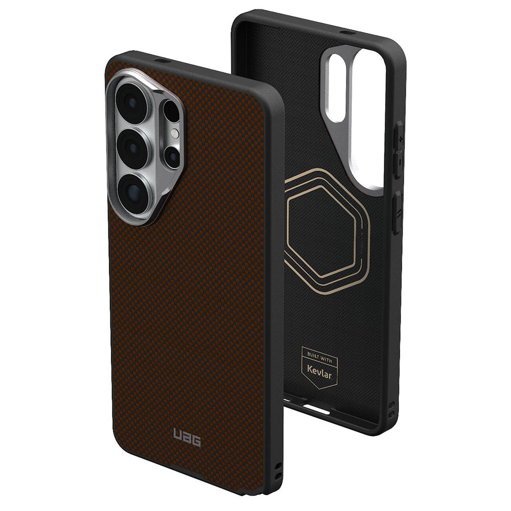 Funda MagSafe para Samsung Galaxy S26 Ultra S948, Urban Armor Gear, Fibr Armr, Naranja Negra