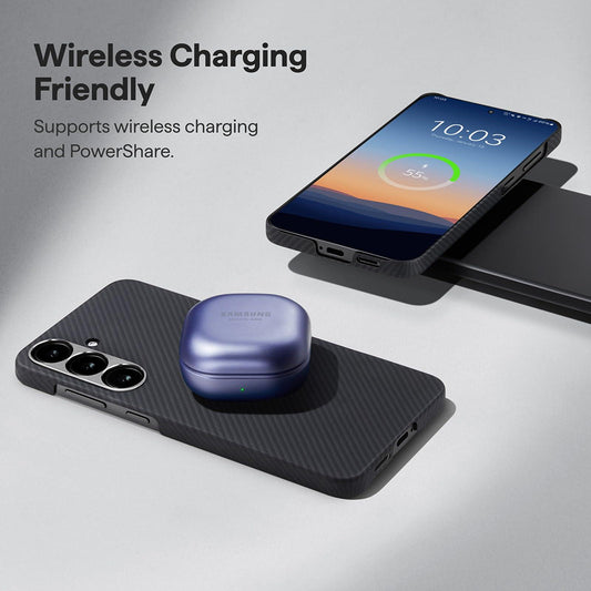 Funda MagSafe para Samsung Galaxy S26 Ultra, Techsuit, Fibra de Aramida, Negra